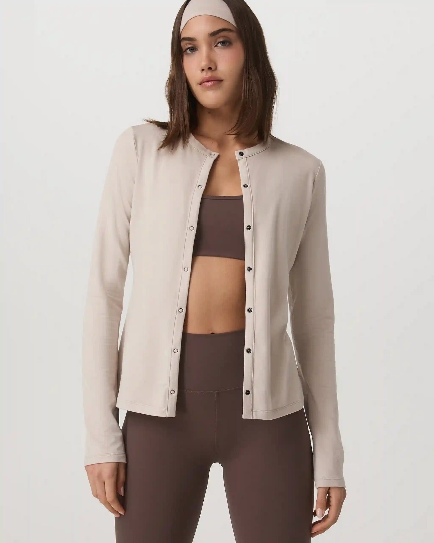 Long Sleeve Halo Snap Cardigan