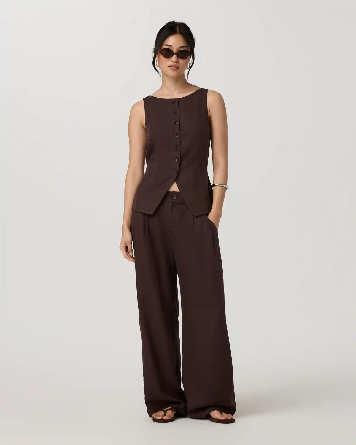 Trestles Twill Button Down Tank