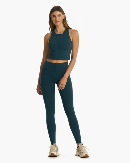 Granite Heathered Zip Tank