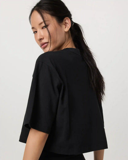 Short Sleeve Heavyweight Crop Cotton Tee