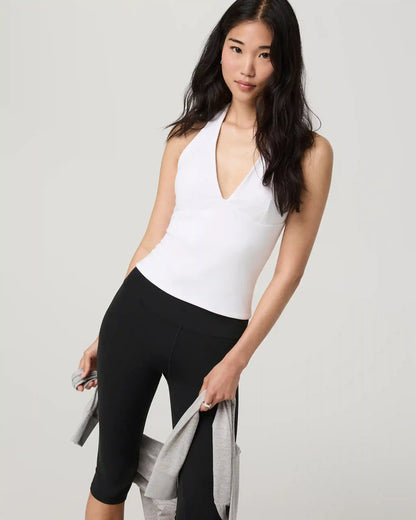 Everyday Cotton Stretch Plunge Halter