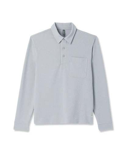 Long Sleeve Waffle Polo