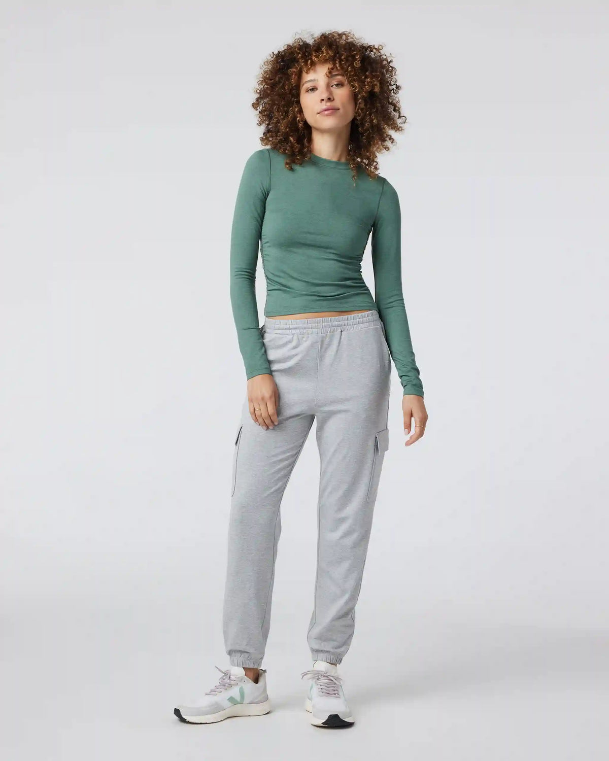 Long Sleeve Halo Ruched Tee