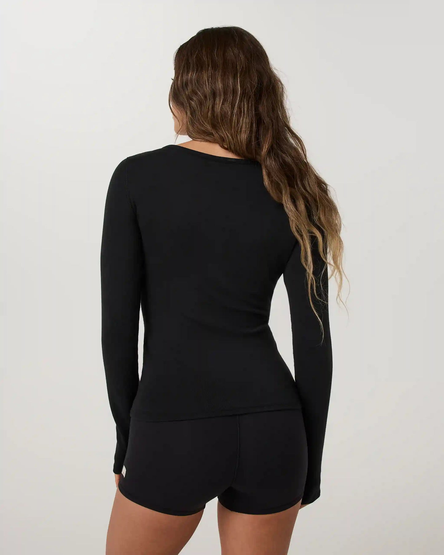 Long Sleeve Everyday Cotton Stretch Henley