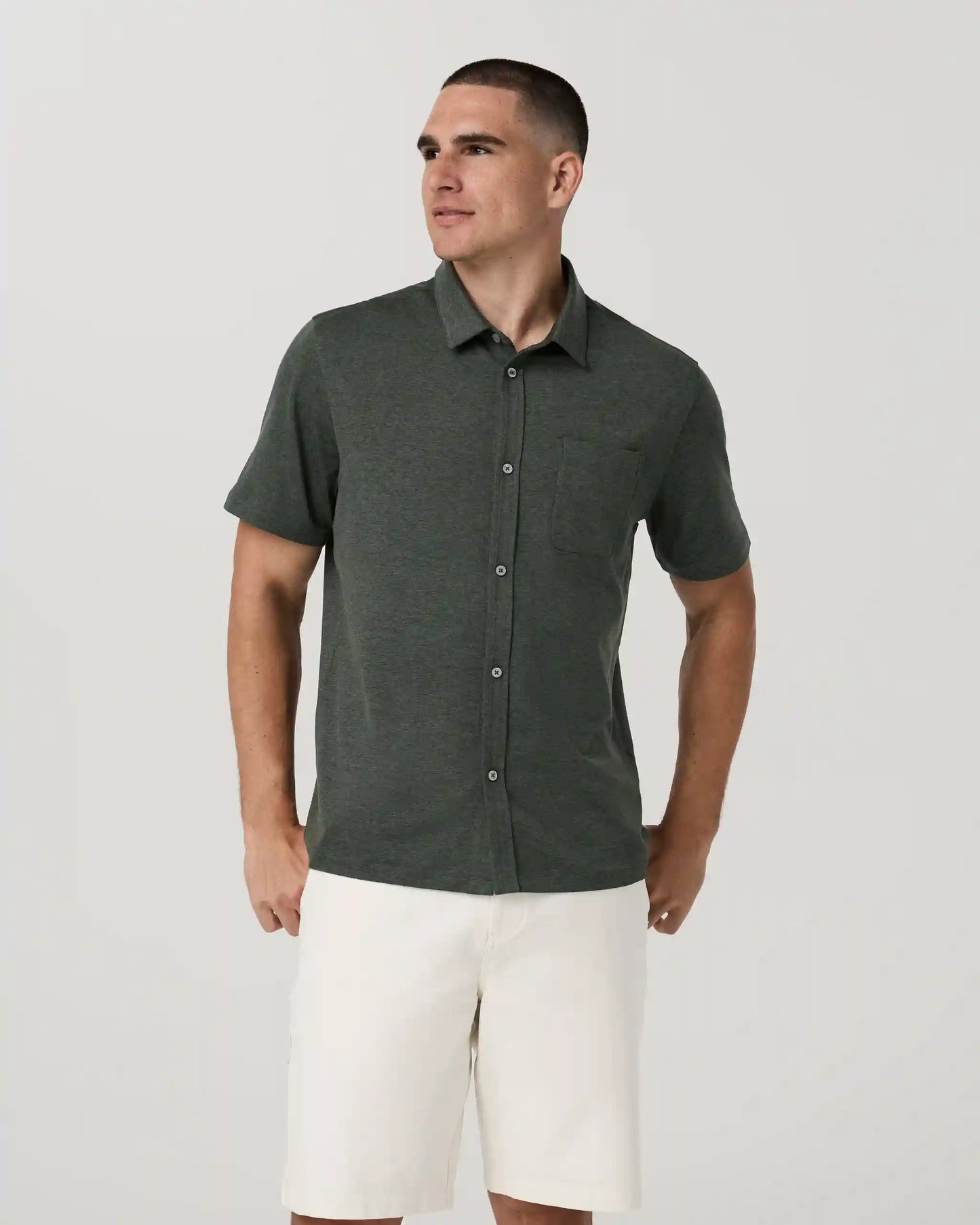 Short Sleeve Ponto Button Down Shirt