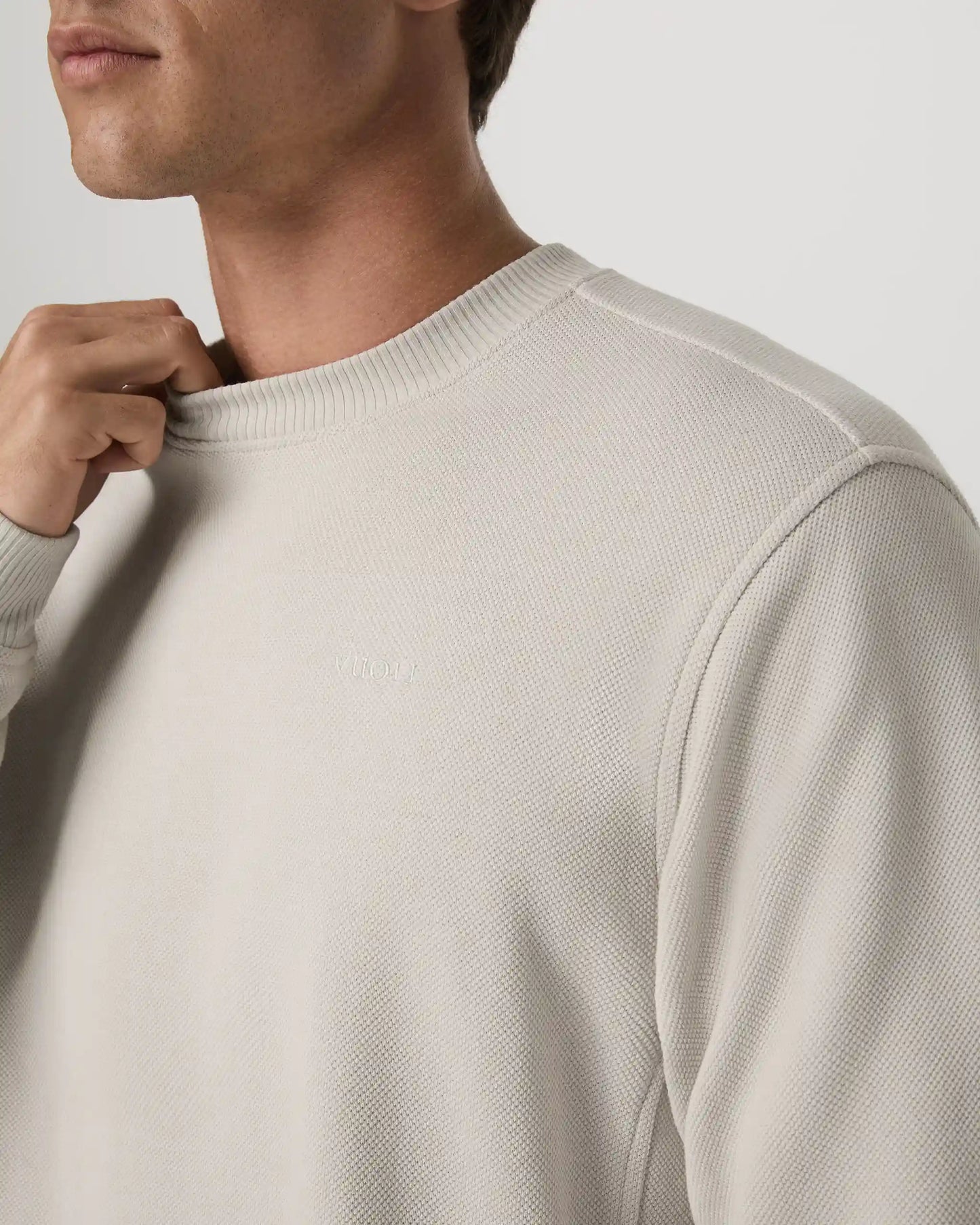 Pique Fleece Crew