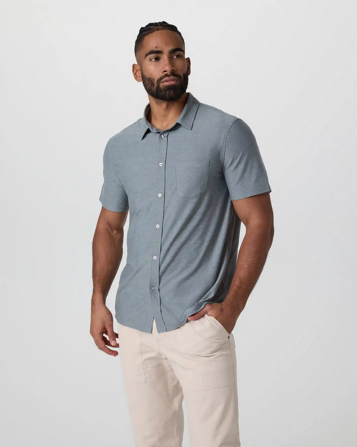 Short Sleeve Strato Button Down