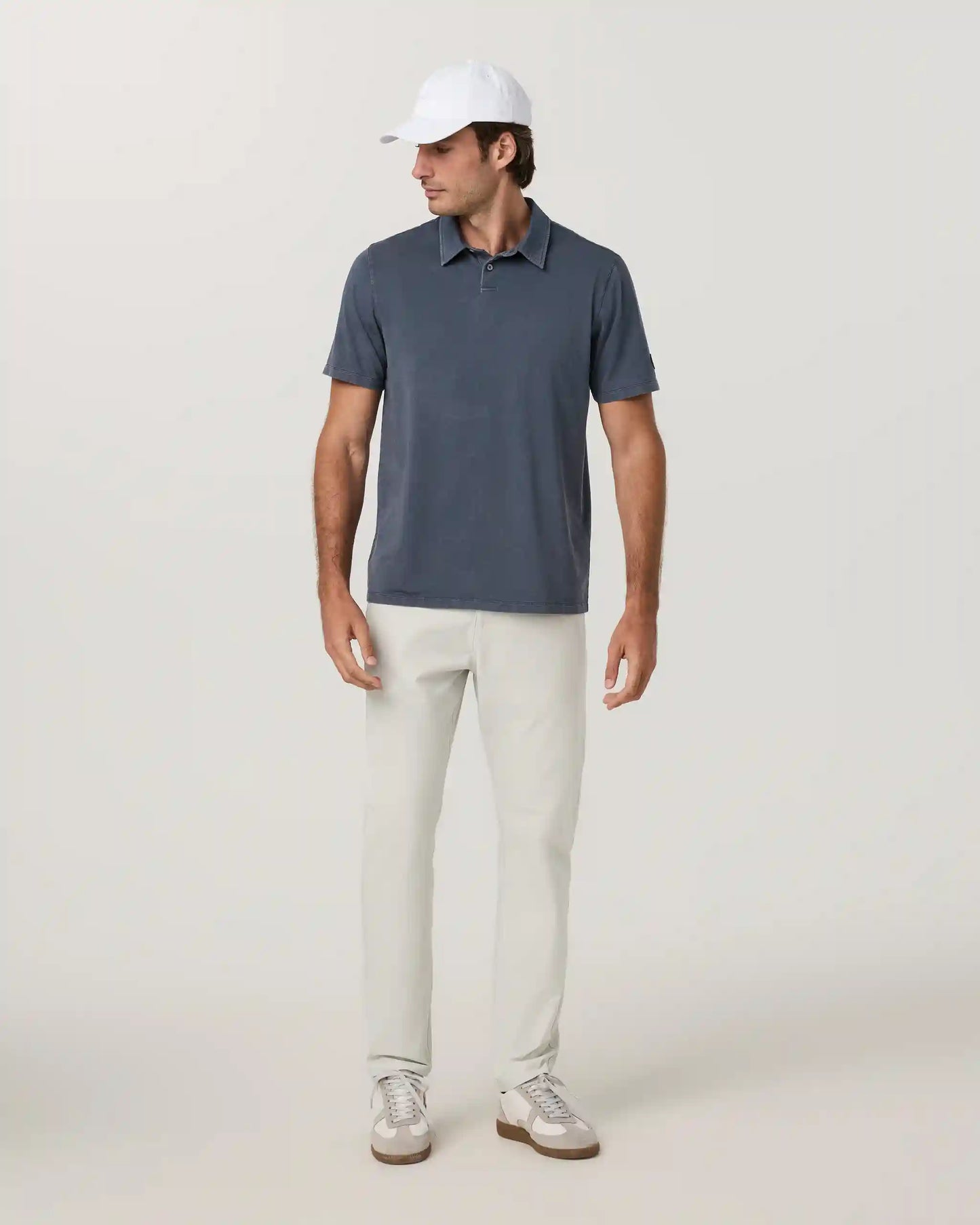 Short Sleeve Feather Polo