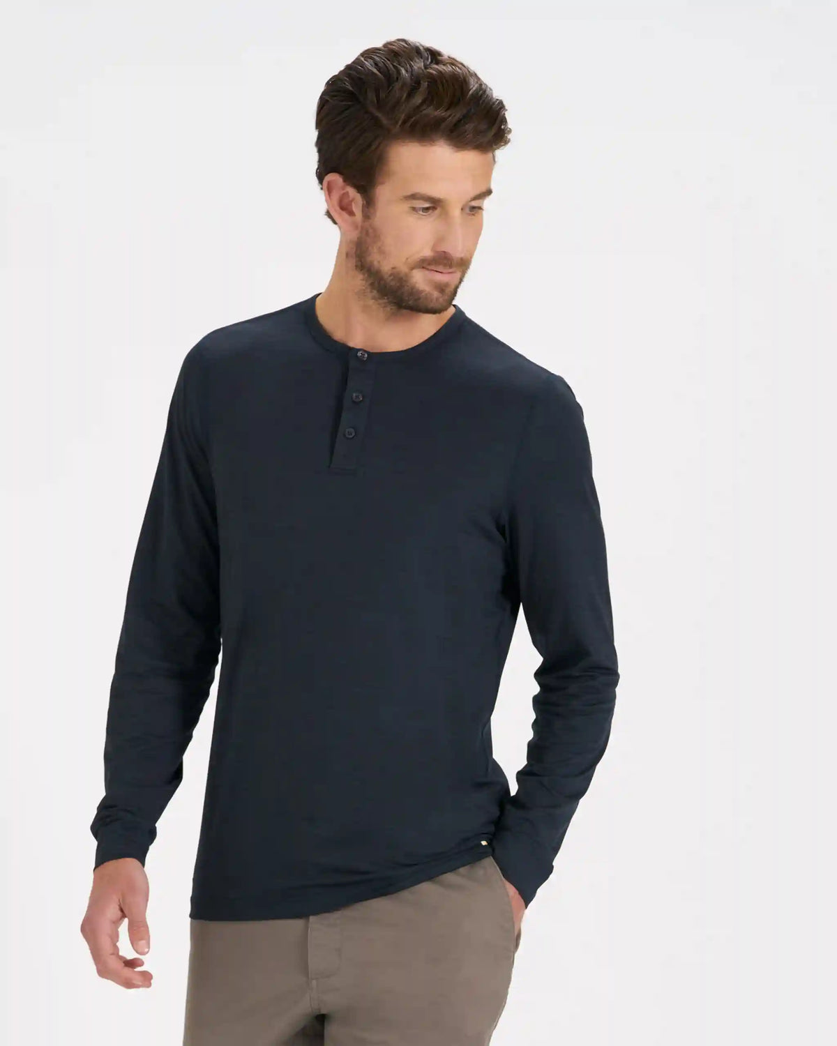 Long-Sleeve Ease Performance Henley