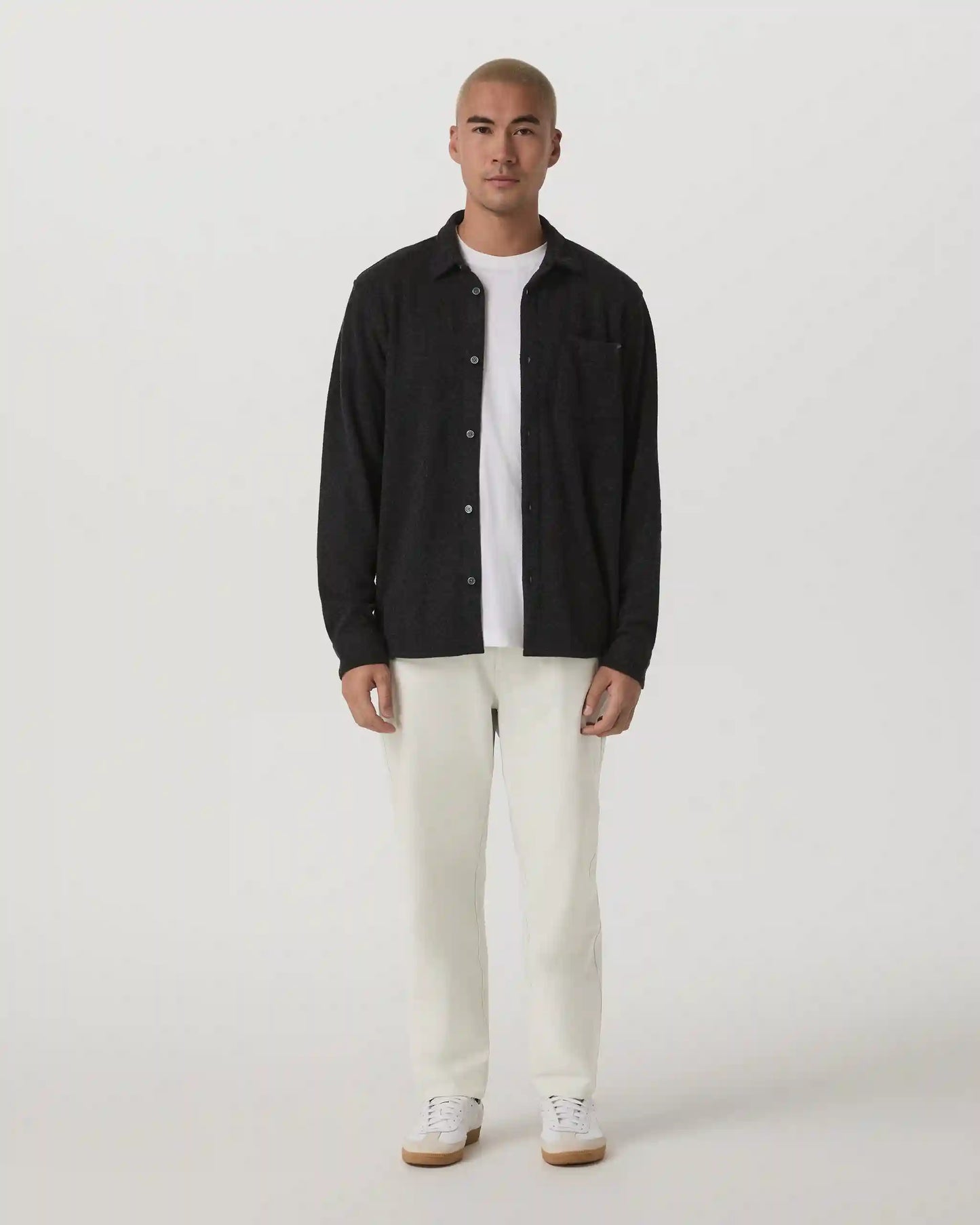 Long Sleeve Altitude Wool Button Down - Relaxed Fit