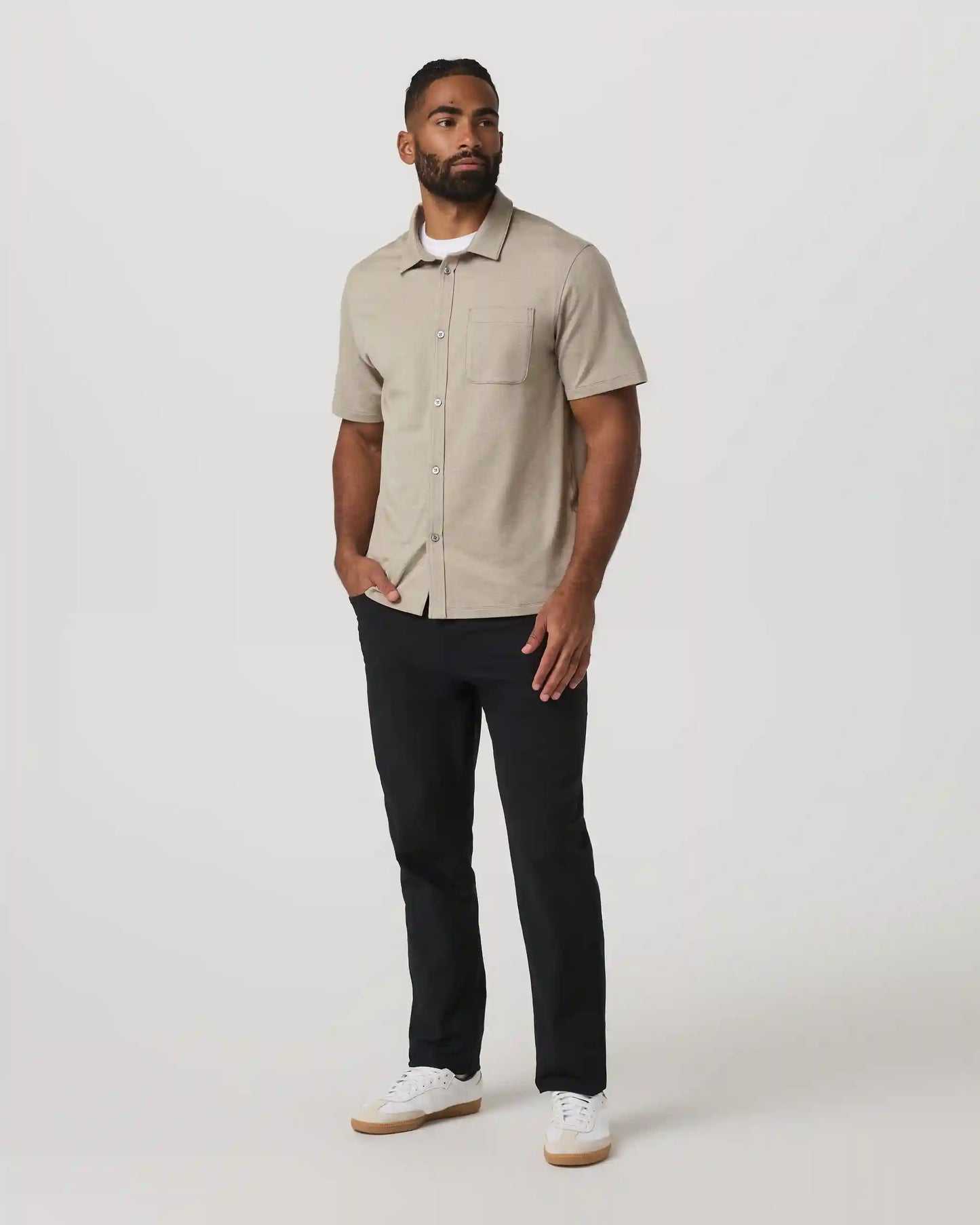 Short Sleeve Ponto Button Down Shirt