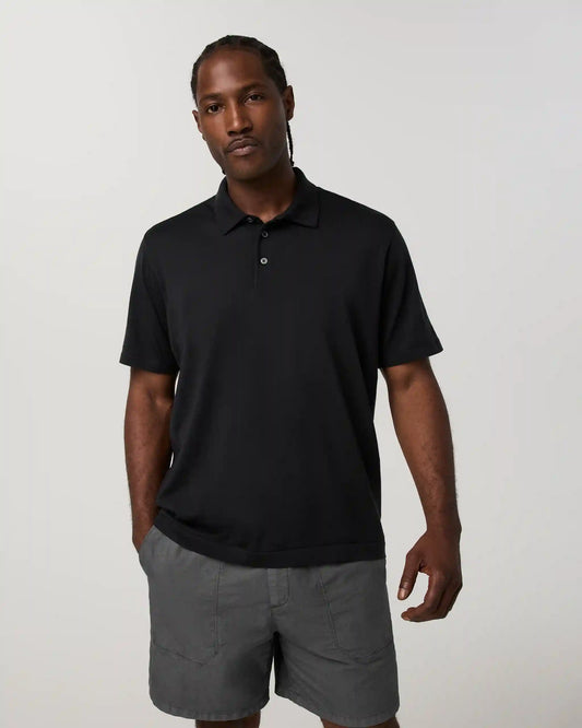 Short Sleeve Merino Wool Sweater Polo