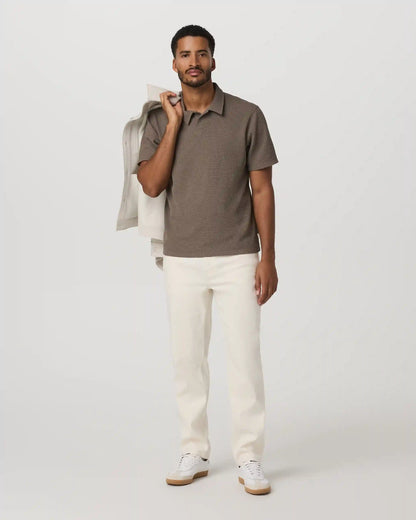Short Sleeve Lightweight Tech Waffle Polo - Relaxed Fit