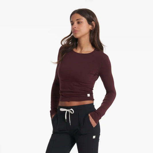 Long-Sleeve Coast Crop Crew