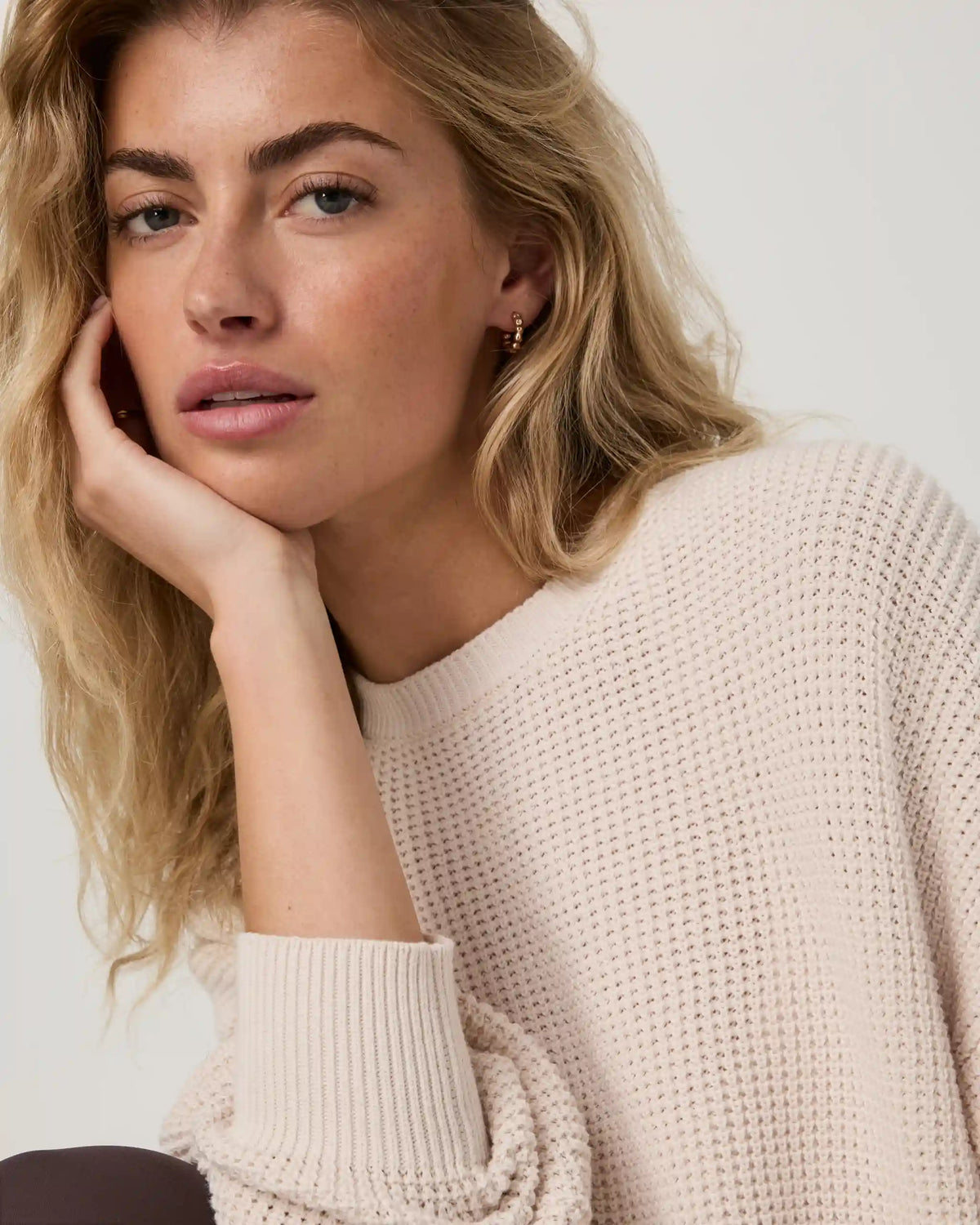 Cotton Waffle Sweater